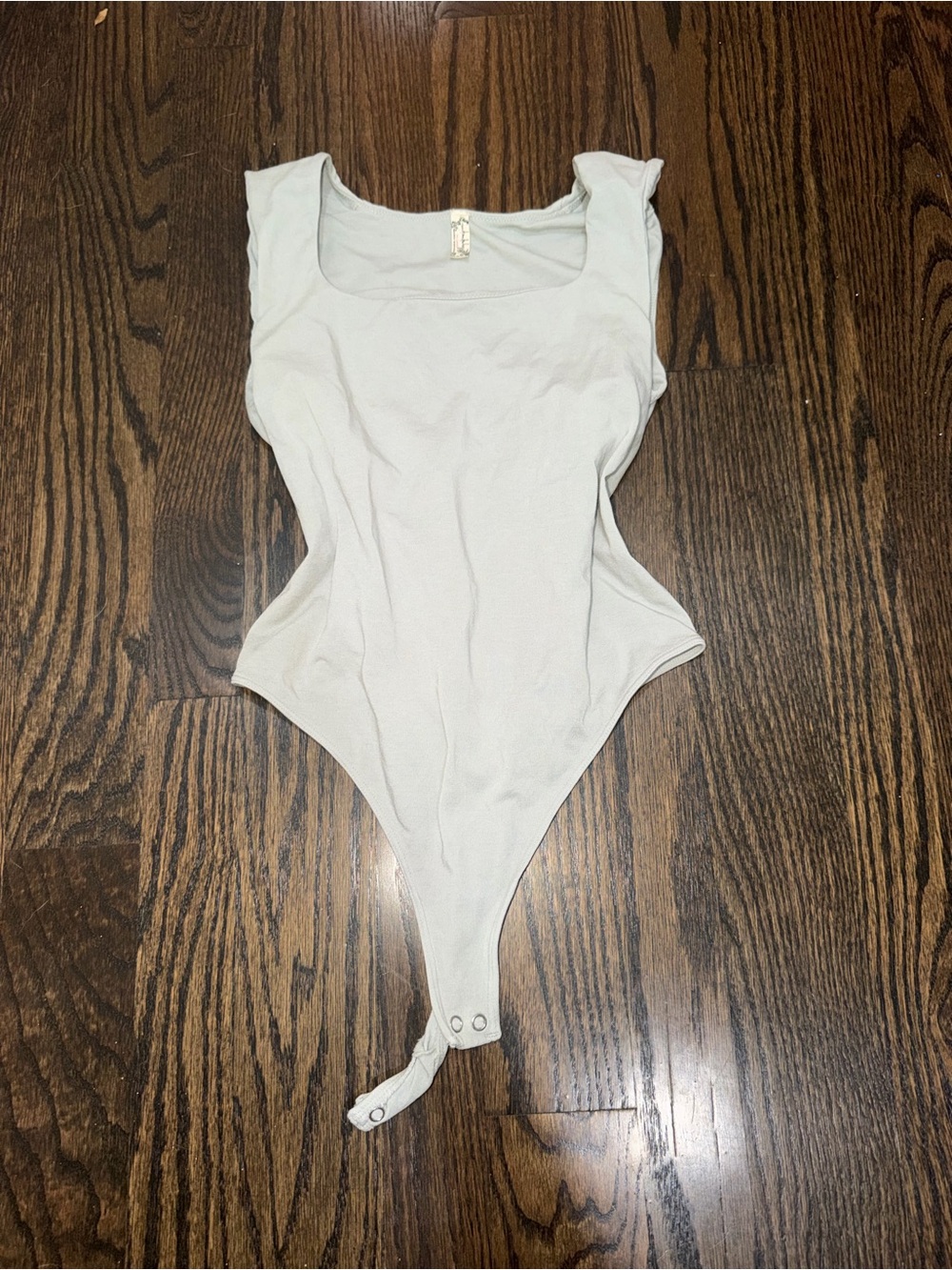 Free People Ivory Scoop Neck Bodysuit